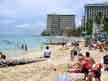 Waikikia beach was a little too crowded for my tastes.  Luckily, we were able to visit some less crowded beaches later on.