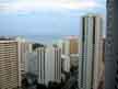 Here's the view we had from our balcony at the Waikiki Banyan hotel.  We were one block from the beach.